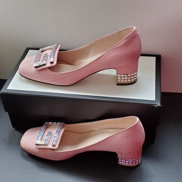 pink crystal shoes